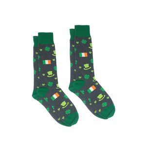 New Men's St Patricks Day Socks Irish Flag Clover Shamrock Lucky 2-Pack